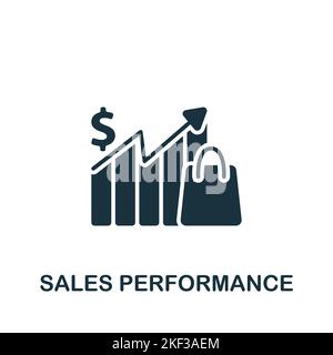 Icône performances de vente. Icône monochrome simple Product Management pour les modèles, la conception Web et les infographies Illustration de Vecteur