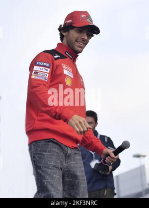 Enea Bastianini, pilote de Ducati motogp, EICMA, exposition internationale de moto, Lombardie, Italie. Banque D'Images