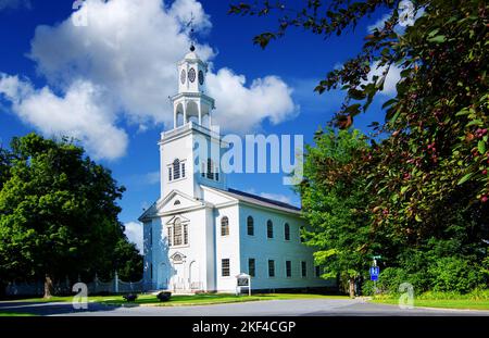 États-Unis ; Nordamerika, Bennington Vermont VT, première église congrégationale, Kirche, Religion, Baujahr 1805, ancienne première église, Erste alte Kirche, Kirche Banque D'Images