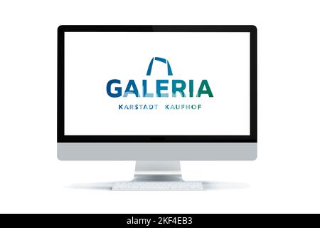 DAS neue logo der Firma Galeria Karstadt-Kaufhof. Nur zur redaktionellen Veröffentlickung! Banque D'Images