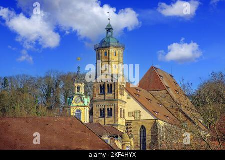 Ev. Stadtkirche St. Michael de Schwäbisch Hall • Baden-Württemberg, Allemagne Banque D'Images