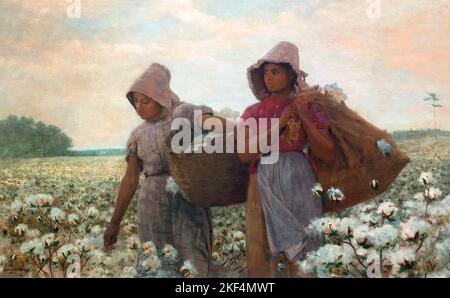 The Cotton Pickers, Winslow Homer, 1876, Los Angeles County Museum of Art, Californie, États-Unis Banque D'Images