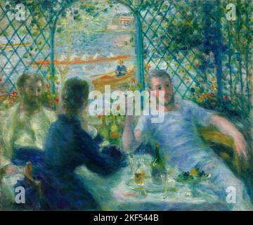 Déjeuner au Restaurant Fournaise (déjeuner des Rers). Pierre-Auguste Renoir. 1875. Banque D'Images