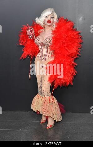 Amanda Lepore assiste à la soirée d'ouverture de Thierry Mugler : Couturissime au musée de Brooklyn sur 15 novembre 2022 à New York. Banque D'Images