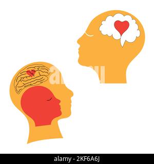 Illustration vectorielle de la journée mondiale de la santé mentale. Idéal pour les bannières, affiches, messages d'accueil et cartes postales Illustration de Vecteur