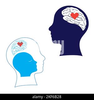 Illustration vectorielle de la journée mondiale de la santé mentale. Idéal pour les bannières, affiches, messages d'accueil et cartes postales Illustration de Vecteur