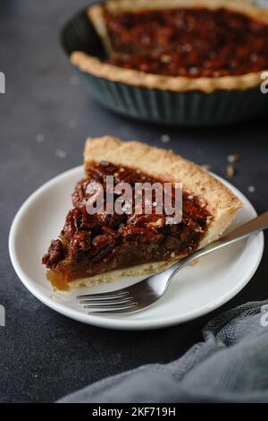 Tarte aux noix de pécan maison - dessert de Noël de Thanksgiving, sélection Banque D'Images