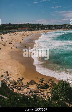 Magnifique vue panoramique de la plage de Bondi en Australie Banque D'Images