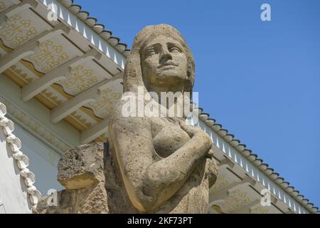 Figur Schönheit, Bildhauer Ludwig Habich, Ernst Ludwig-Haus, Musée Künstlerkolonie, Olbrichweg, Mathildenhöhe, Darmstadt, Hessen, Allemagne Banque D'Images