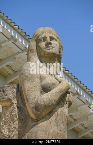 Figur Schönheit, Bildhauer Ludwig Habich, Ernst Ludwig-Haus, Musée Künstlerkolonie, Olbrichweg, Mathildenhöhe, Darmstadt, Hessen, Allemagne Banque D'Images