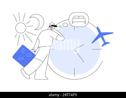 Illustration du vecteur de concept abstrait des fuseaux horaires. Illustration de Vecteur