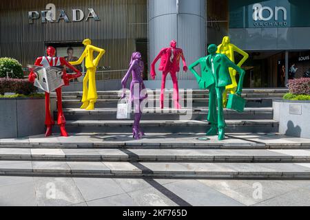 La sculpture au centre COMMERCIAL ION Orchard - l'un des meilleurs centres commerciaux sur Orchard Road Singapour Banque D'Images