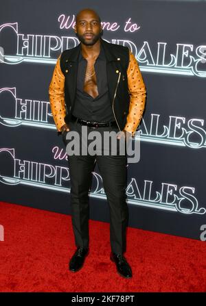 West Hollywood, env. 15th novembre 2022. Khasan Brailsford participe à la première à Los Angeles de « Welcome to Chippendales » au Pacific Design Center de West Hollywood, Californie, le November15, 2022. Credit: Koi Sojer/Snap'n U photos/Media Punch/Alamy Live News Banque D'Images