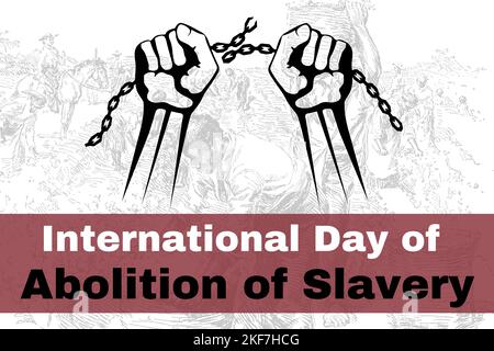 Journée internationale d'abolition de l'esclavage Banque D'Images