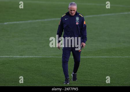 Turin, Italie, 16th novembre 2022. Tite entraîneur en chef du Brésil pendant la session de formation au Centre de formation de Juventus à Turin. Date de la photo : 16th novembre 2022. Le crédit photo devrait se lire comme suit : Jonathan Moscrop/Sportimage Banque D'Images