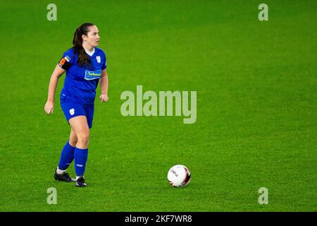 Cardiff, Royaume-Uni. 16th novembre 2022. Siobhan Walsh de Cardiff City en action. Cardiff City v Abergavenny dans le Genero Adran Premier au Cardiff City Stadium le 16th novembre 2022. Crédit : Lewis Mitchell/Alay Live News Banque D'Images