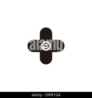 Lettre g plus, cercle géométrique symbole simple logo vecteur Illustration de Vecteur