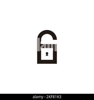 Cadenas numéro 6, symbole géométrique simple logo vector Illustration de Vecteur