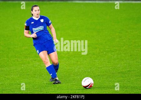 Cardiff, Royaume-Uni. 16th novembre 2022. Siobhan Walsh de Cardiff City en action. Cardiff City v Abergavenny dans le Genero Adran Premier au Cardiff City Stadium le 16th novembre 2022. Crédit : Lewis Mitchell/Alay Live News Banque D'Images