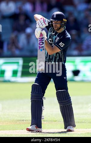 Dawid Malan d'Angleterre est vu lors du match de la série Dettol ODI Australie contre l'Angleterre à Adelaide Oval, Adélaïde, Australie, 17th novembre 2022 (photo de Patrick Hoelscher/News Images) Banque D'Images