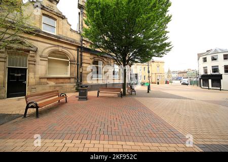 Centre-ville de Mansfield, Derbyshire, Royaume-Uni Banque D'Images