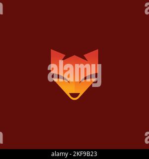 Logo Fox Head Vector. Logo Fox Abstract. Illustration Fox Illustration de Vecteur