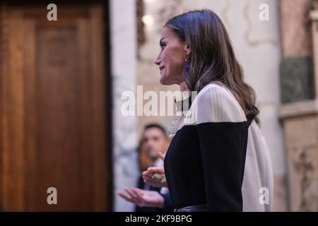 Zagreb, Croatie, 16/11/2022, le roi espagnol Philip VI et la reine Letizia se rendent en Croatie. Le Président de la République Zoran Milanovic et la première Dame Sanja Music Milanović et leurs Majestés le roi Philippe VI d'Espagne et la reine Leticia ont participé au Forum croate-espagnol IFMIF-DONES dans les Archives d'Etat croates ina Zagreb, Croatie 17 novembre photo: Igor Soban/PIXSELL Banque D'Images