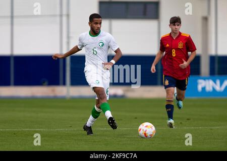 ALSUBIANI FAISAL, ESPAGNE U19 contre ARABIE SAOUDITE U20, hommes, match amical, Wek de football, Pinatar Arena football Center. Espagne, région de Murcia, San Pedro Banque D'Images