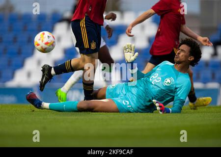 YOUSEF HAMED, ESPAGNE U19 contre ARABIE SAOUDITE U20, hommes, match amical, Wek de football, Pinatar Arena football Center. Espagne, région de Murcia, San Pedro del Banque D'Images