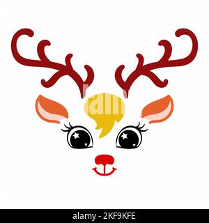 Le museau du cerf du Nord provenant d'éléments vectoriels. Illustration vectorielle Illustration de Vecteur