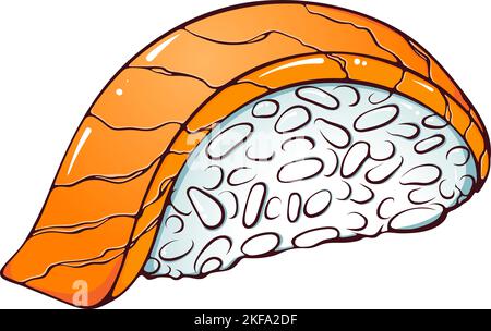 Sushi nigiri couleur Illustration de Vecteur