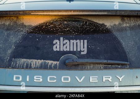 Gros plan sur la vitre arrière de la photo de concept de voiture Banque D'Images