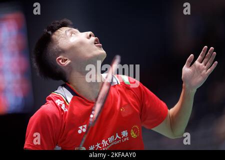 SYDNEY, AUSTRALIE - NOVEMBRE 16 : Guang zu lu de Chine en action pendant le match des célibataires entre la Chine et l'Indonésie à Quaycenter sur 16 novembre 2022 à Sydney, Australie Banque D'Images