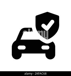 Vecteur d'icône de voiture simple. Symbole de hayon plat. Illustration du pictogramme Perfect Black sur fond blanc. Illustration de Vecteur