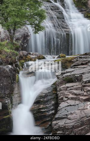 Les chutes d'Ardessie près de Dundonnell, NW Highlands, Écosse, Royaume-Uni Banque D'Images