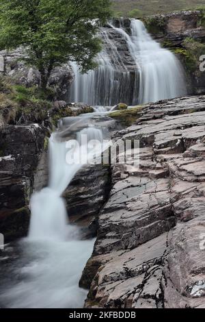 Les chutes d'Ardessie près de Dundonnell, NW Highlands, Écosse, Royaume-Uni Banque D'Images