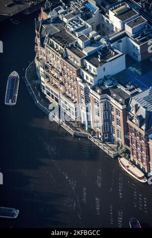 Centre-ville avec l'Europe Amsterdam Hotel pays-Bas Banque D'Images