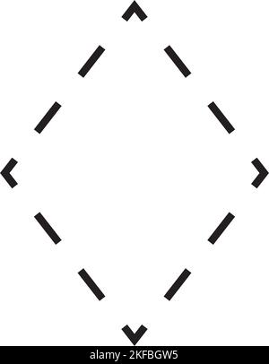 Symbole Rhombus icône vectorielle en pointillés pour la conception graphique créative élément ui dans une illustration de pictogramme Illustration de Vecteur