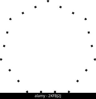 Symbole en pointillés en forme d'heptagon icône vectorielle pour la création graphique élément d'interface utilisateur dans une illustration de pictogramme Illustration de Vecteur