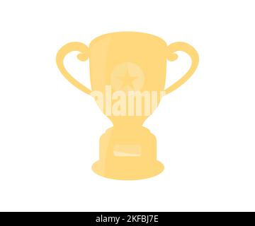 Coupe trophée. Trophée champion, logo de la médaille d'or brillant du sport. Prix du gagnant, champions. Prix Champions, motif sport Victory concept vectoriel. Illustration de Vecteur