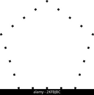 Symbole en pointillés en forme de Pentagone icône vectorielle pour la création graphique élément d'interface utilisateur dans une illustration de pictogramme Illustration de Vecteur