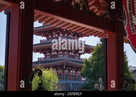 Un paysage du temple Yakushi-ji à Nara au Japon Banque D'Images