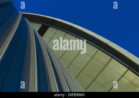 Gros plan sur un bâtiment moderne à Glasgow Banque D'Images