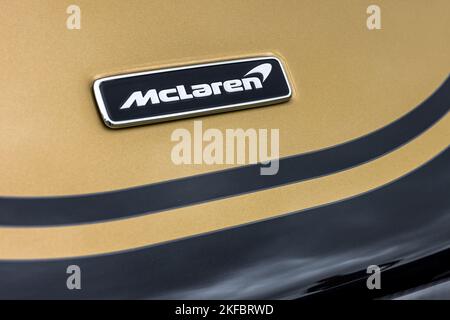 Badge McLaren Senna Bonnet Banque D'Images