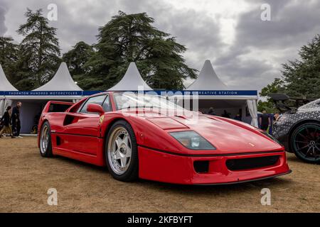 Ferrari F40 ‘F40 PM’ exposée au salon automobile Concours d’élégance qui s’est tenu au Palais de Blenheim le 4th septembre 2022. Banque D'Images