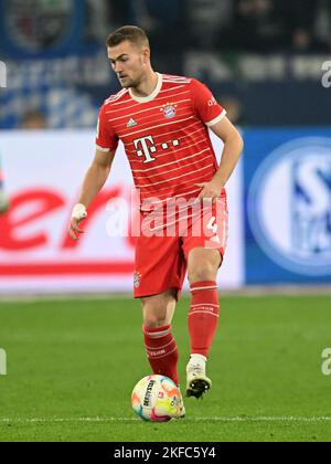 GELSENKIRCHEN - Matthijs de Ligt du FC Bayern Munchen pendant le match de Bundesliga entre le FC Schalke 04 et le FC Bayern MŸnchen à Veltins-Arena sur 12 novembre 2022 à Gelsenkirchen, Allemagne. AP | hauteur néerlandaise | GERRIT DE COLOGNE Banque D'Images