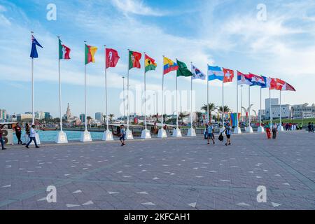 Coupe du monde de la FIFA Qatar 2022 horloge officielle de compte à rebours dévoilée avec un an à venir Banque D'Images