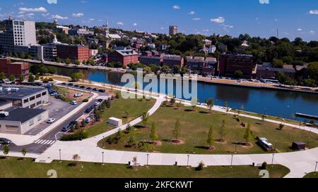 Une belle vue sur le Providence innovation District Park à Rhode Island, États-Unis d'Amérique Banque D'Images