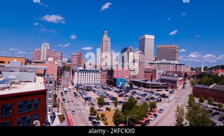 Une belle vue sur le paysage urbain de Providence à Rhode Island, Etats-Unis d'Amérique Banque D'Images