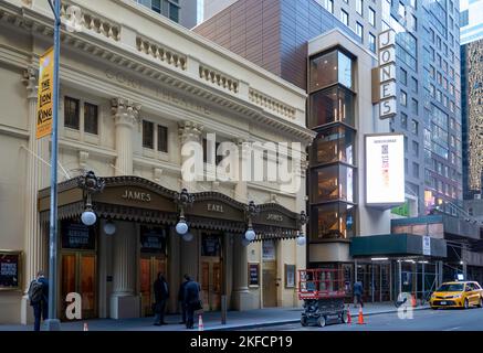 Le théâtre James Earl Jones était autrefois le Cort, 2022, NYC, Etats-Unis Banque D'Images